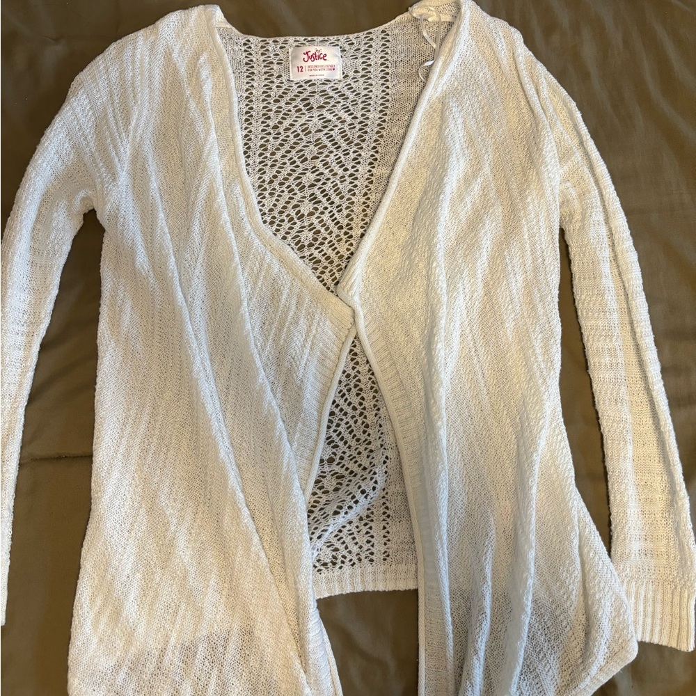 girls long sleeve knit cardigan